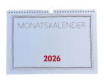 2026 ADINA Monatskalender A4quer 1S/1Monat mit...