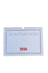 2026 ADINA Monatskalender A4quer 1S/1Monat mit...