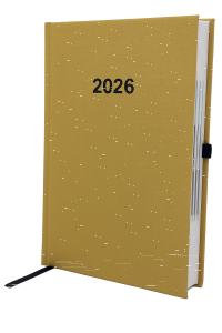 2026 ADINA Buchkalender Chefplaner A5 gold-metallic 1 Tag 1 Seite