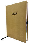 2026 ADINA Buchkalender Chefplaner A5 gold-metallic 1 Tag...