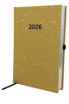 2026 ADINA Buchkalender Chefplaner A5 gold-metallic 1 Tag...