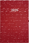 2026 ADINA Buchkalender Chefplaner A5 rot-metallic 1 Tag...