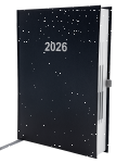 2026 ADINA Buchkalender Chefplaner A5 schwarz 1 Tag 1...