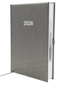 2026 ADINA Buchkalender Chefplaner A5 anthrazit-metallic 1 Tag 1 Seite