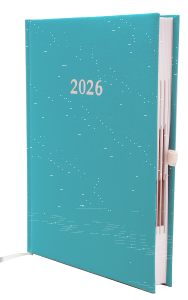 2026 ADINA Buchkalender Chefplaner A5 türkis 1 Tag 1 Seite auch sonntags