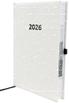 2026 ADINA Buchkalender Chefplaner A5 weiss-metallic 1...