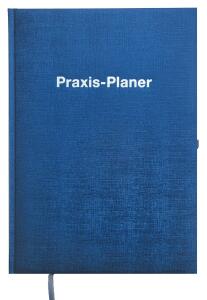 2026 ADINA Praxis-Planer A4 1 Tag auf 1 Seite blau-metallic mit Silberprägung