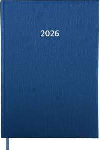 2026 ADINA Buchkalender A4 blau-metallic 1 Tag auf 1 Seite