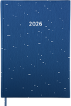 2026 ADINA Buchkalender A4 blau-metallic 1 Tag auf 1 Seite