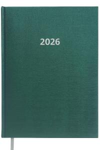 2026 ADINA Buchkalender A4 grün-metallic 1 Tag auf 1 Seite