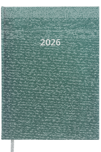 2026 ADINA Buchkalender A4 grün-metallic 1 Tag auf 1 Seite