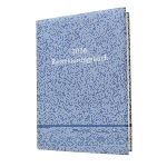 2026 ADINA Reservierungsbuch A4 blau-metallic 1 Tag auf 1...
