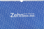 2026 Adina Zehnjahres-Kalender A4 blau Querformat mit...
