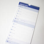 2026 ADINA Streifenkalender XXL blau 64x15cm Monatskalender