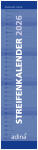 2026 ADINA Streifenkalender XL blau 49,5x11,3cm...