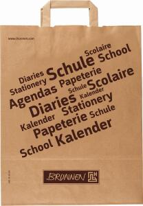 BRUNNEN 1030310 Tragetasche Papier „pro natura“ 32 x 41 x 12 cm kräftiges Packpapier