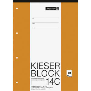 BRUNNEN Block A4 Kieserblock unliniert/blanko 50 Blatt 1042924