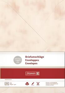 BRUNNEN Briefhülle (C5 225 x 157 mm gummiert 80 g/qm 10 Stück) rot
