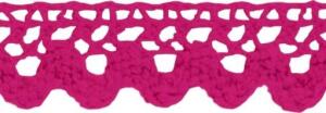 HEYDA 203584564 Spitzen Tape 2 m x 15 mm 100 % Baumwolle pink