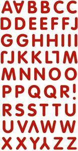 HEYDA 203780623 Stick-Ons-Mix Buchstaben 75 x 165 cm rot