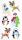 HEYDA 203780701 Stick-Ons-Mix Weihnachtstiere 75 x 165 cm