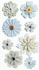 HEYDA 203780708 Stick-Ons-Mix Blumen 75 x 165 cm weiss
