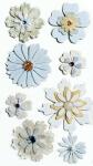 HEYDA 203780708 Stick-Ons-Mix Blumen 75 x 165 cm weiss