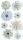 HEYDA 203780708 Stick-Ons-Mix Blumen 75 x 165 cm weiss