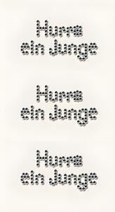 HEYDA Strass-Sticker Hurra ein Junge 75 x 165 cm Acryl glasklar