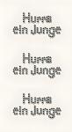 HEYDA Strass-Sticker Hurra ein Junge 75 x 165 cm Acryl...