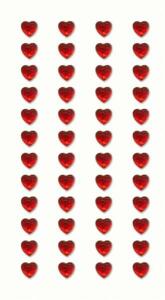 HEYDA 203782915 Strass-Sticker Miniherzen 75 x 165 cm Acryl rot