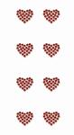 HEYDA 203782921 Strass-Sticker Herz 75 x 165 cm Acryl rot