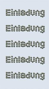 HEYDA 203782922 Perlen-Sticker Einladung 75 x 165 cm Ø ca. 2 mm Cabochon-Perlen weiss