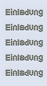 Perlen-Sticker Einladung 75 x 165 cm Ø ca. 2 mm Cabochon-Perlen weiss