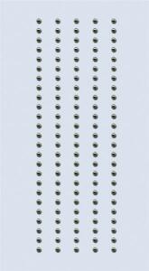 HEYDA 203782926 Perlen-Sticker Rund klein 75 x 165 cm Ø ca. 2 mm Cabochon-Perlen weiss