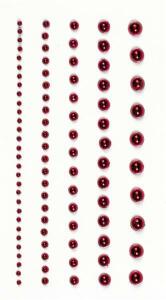 HEYDA 203782950 Perlen-Sticker 75 x 165 cm Ø ca. 2 - 6 mm Cabochon-Perlen rot