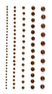 HEYDA Perlen-Sticker 75 x 165 cm Ø ca. 2 - 6 mm Cabochon-Perlen bronze