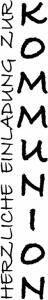 HEYDA 211800150 Stempel Kommunion/Konfirmation Herzliche Einladung zur Kommunion Holz matt lackiert