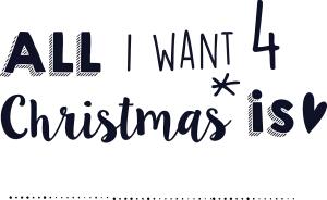 HEYDA Stempel Weihnachten All I want 4 Christmas Holz matt lackiert