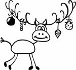 HEYDA 211801401 Stempel Weihnachten Rudolf Holz matt...