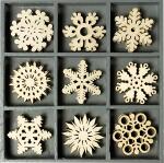 Holzornamentbox Eiskristalle Ornamente 105 x 105 cm...