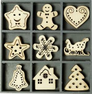 KNORR PRANDELL 2118521024 Holzornamentbox Sweet Xmas 105 x 105 cm Sperrholz