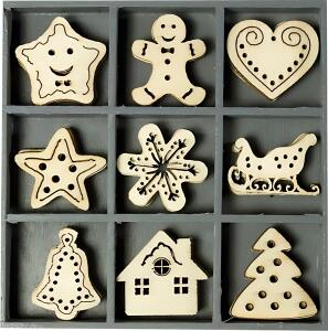 KNORR PRANDELL Holzornamentbox Sweet Xmas 105 x 105 cm Sperrholz