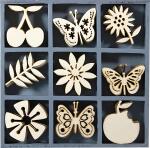 Holzornamentbox Obst Schmetterlinge Blumen 105 x 105 cm...