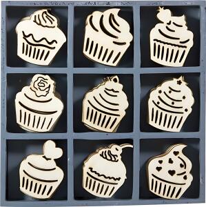 KNORR PRANDELL Holzornamentbox Cupcakes 105 x 105 cm Sperrholz