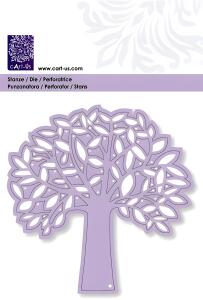 CART-US Stanzschablone Baum mit Blättern 101 x 101 mm Metall