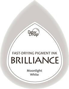 TSUKINEKO 2118803080 Stempelkissen Brilliance - Dew Drops 35 x 5 cm moonlight white