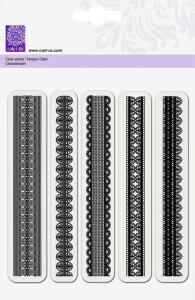 CART-US 2118831903 Stempelmotiv Clear Stamp Spitzenrand 12 - 2 x 13 cm transparent