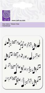 CART-US 2118832503 Stempelmotiv Clear Stamp Musiknoten 65 x 9 cm transparent