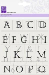 CART-US 2118834102 Stempelmotiv Clear Stamp Alphabet 2 Schloss 23 x 18 cm transparent